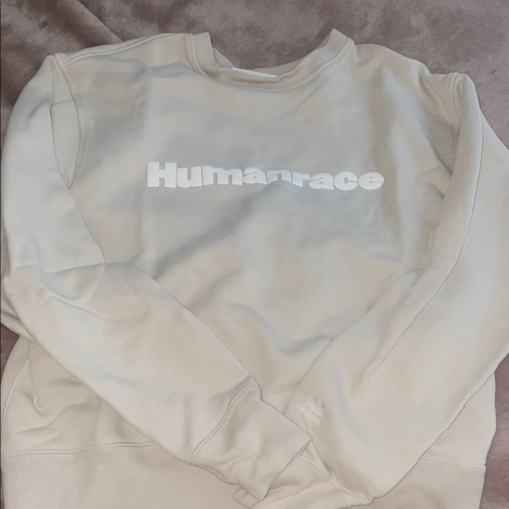 Adidas Human race tan crewneck